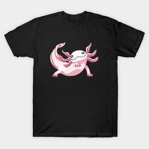 Pink Axolotl T-Shirt by JamesCMarshall